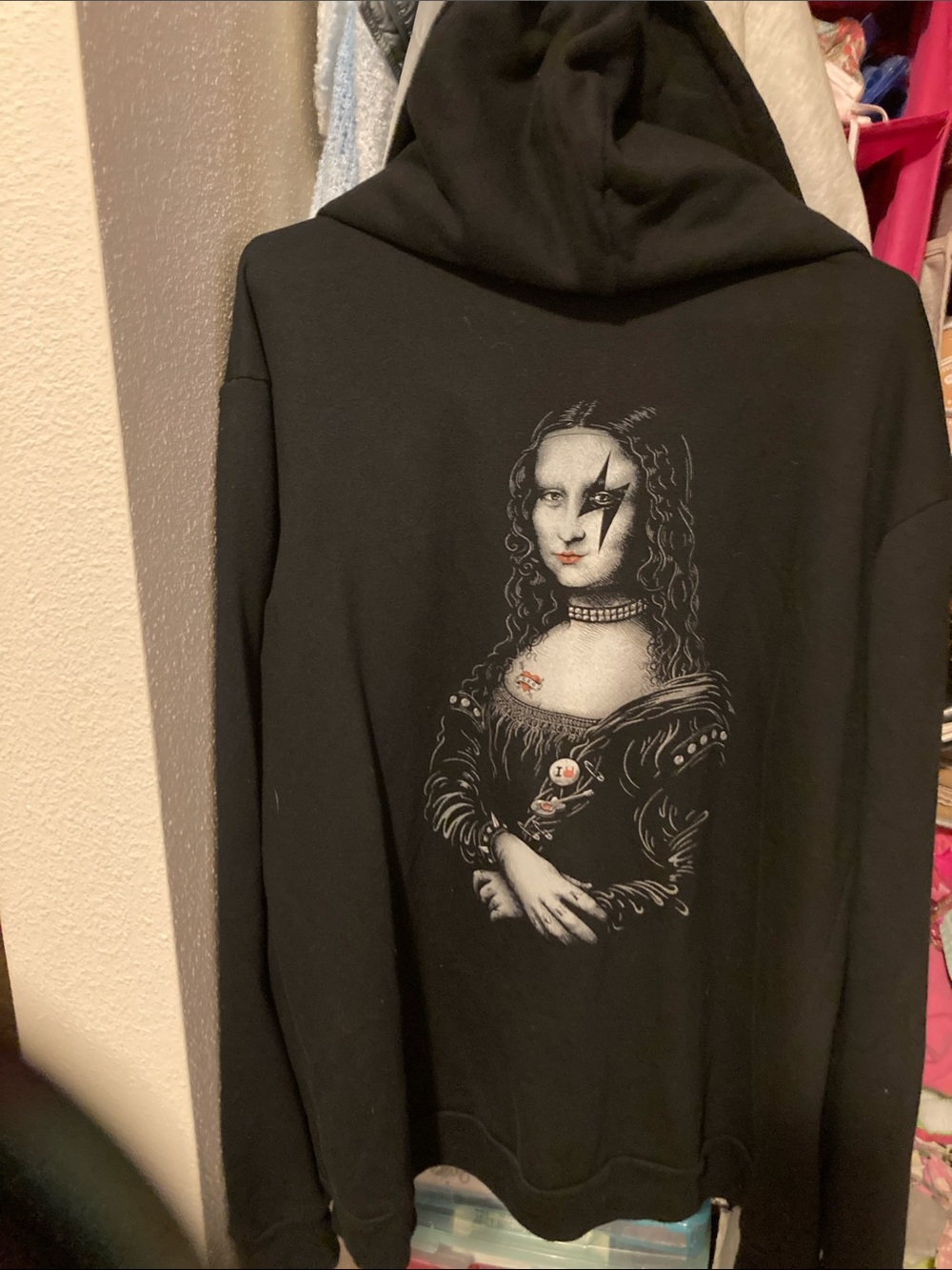 Threadless Black Hoodie with White Renaissance Graphic